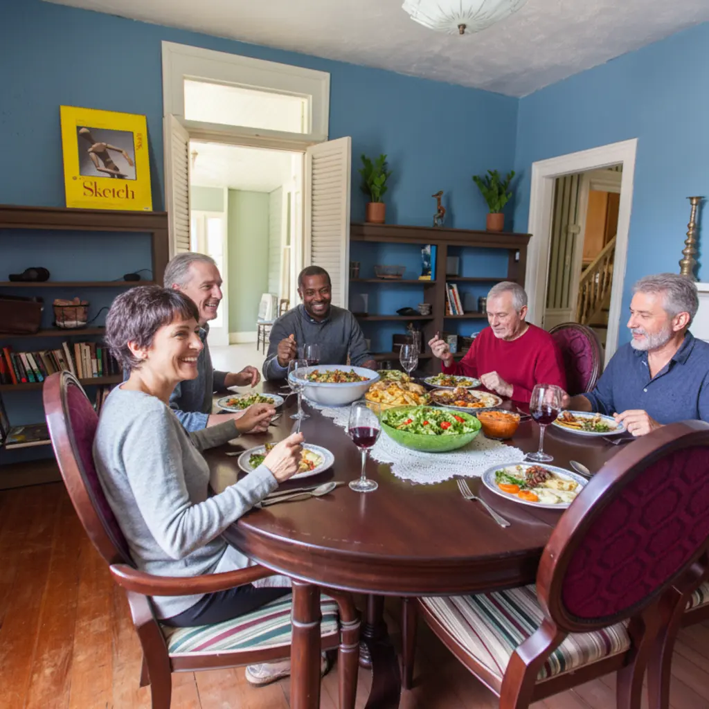 Community potluck dinner