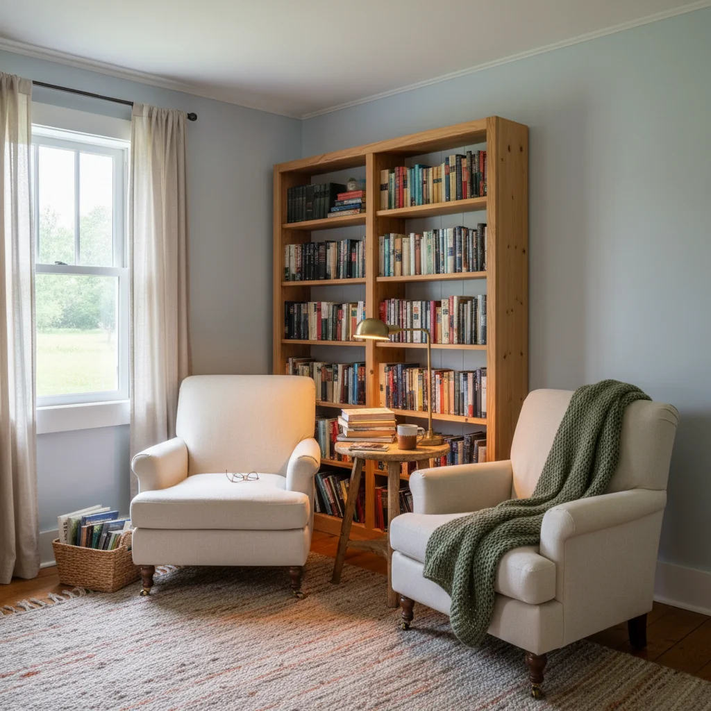 The Reading Nook - quiet sunroom for reading groups