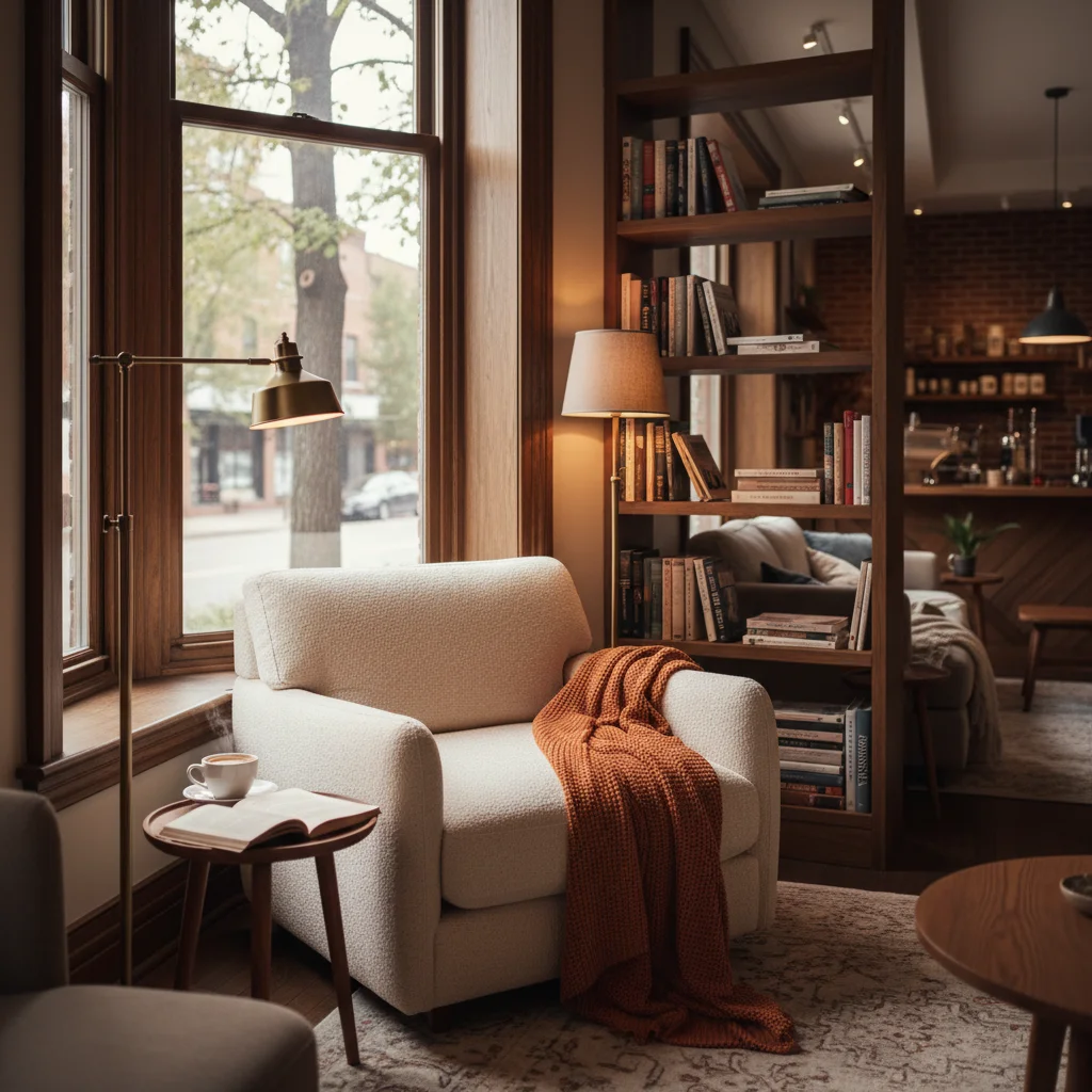 Cozy Reading Nook at SILK Cafe