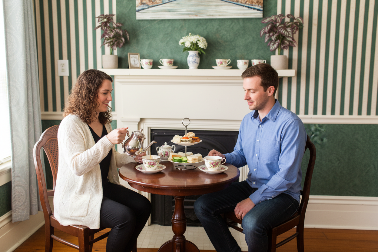 Afternoon tea with vintage china