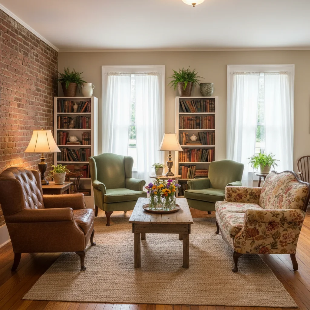 Welcoming seating area at SILK Cafe