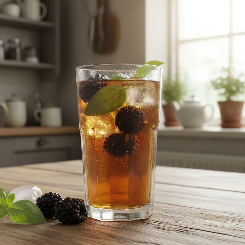 Blackberry-Basil Iced Tea