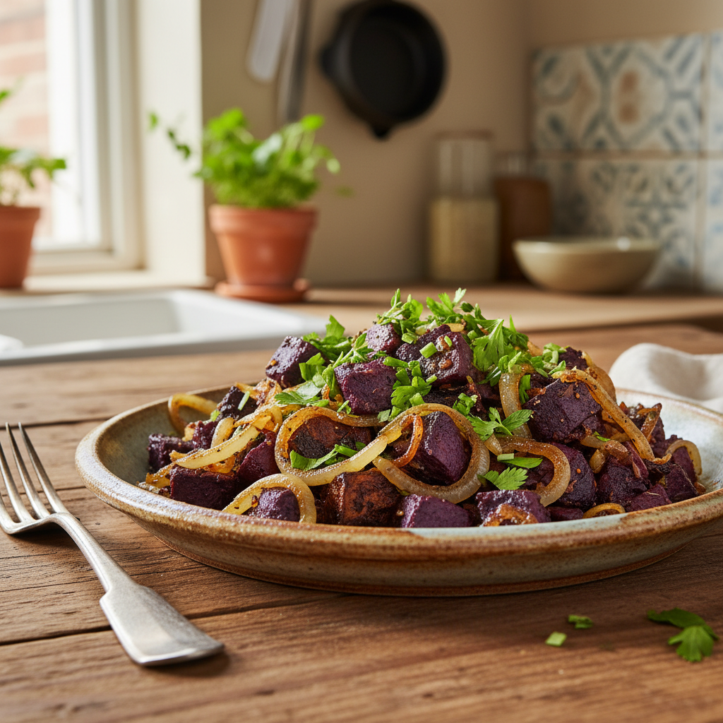 Ube Sweet Potato Hash