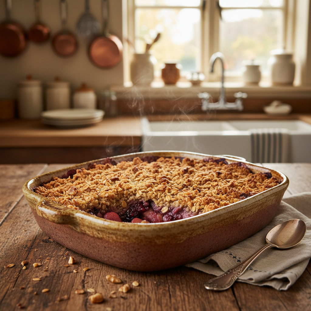 Apple-Blackberry Crumble