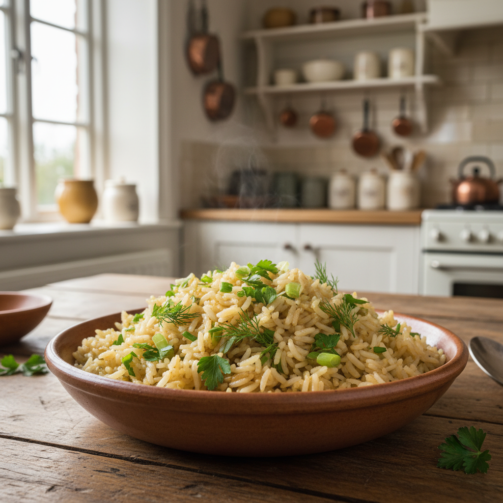 Brown Rice Pilaf with Herbs