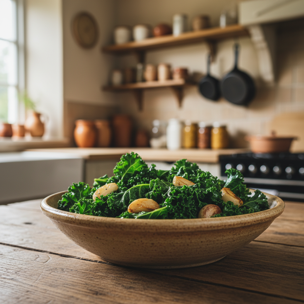 Steamed Greens with Garlic